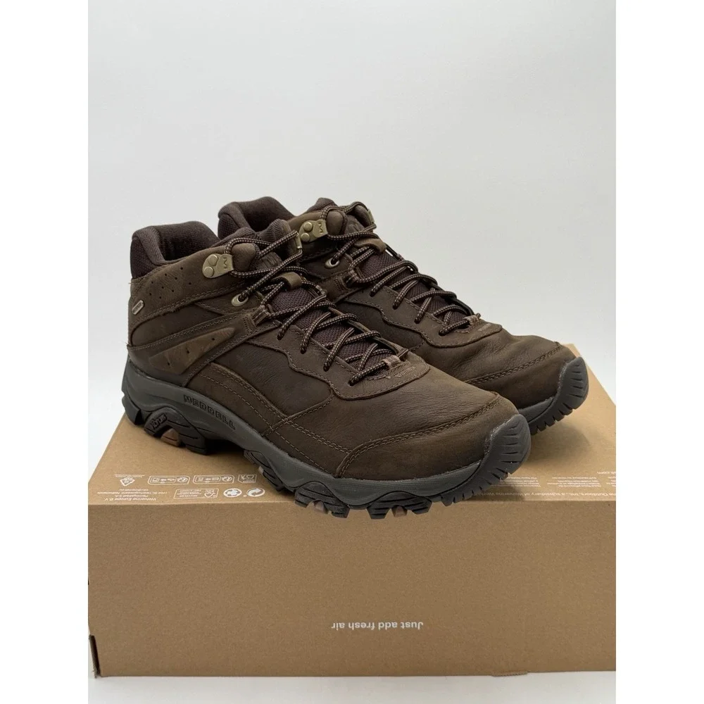 Merrell Men's Moab Adventure 3 Mid WP Waterproof Hiking Boot Earth Size 12